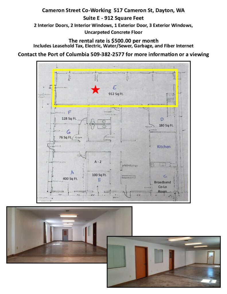 Cameron St Co-working - Suite E Flyer